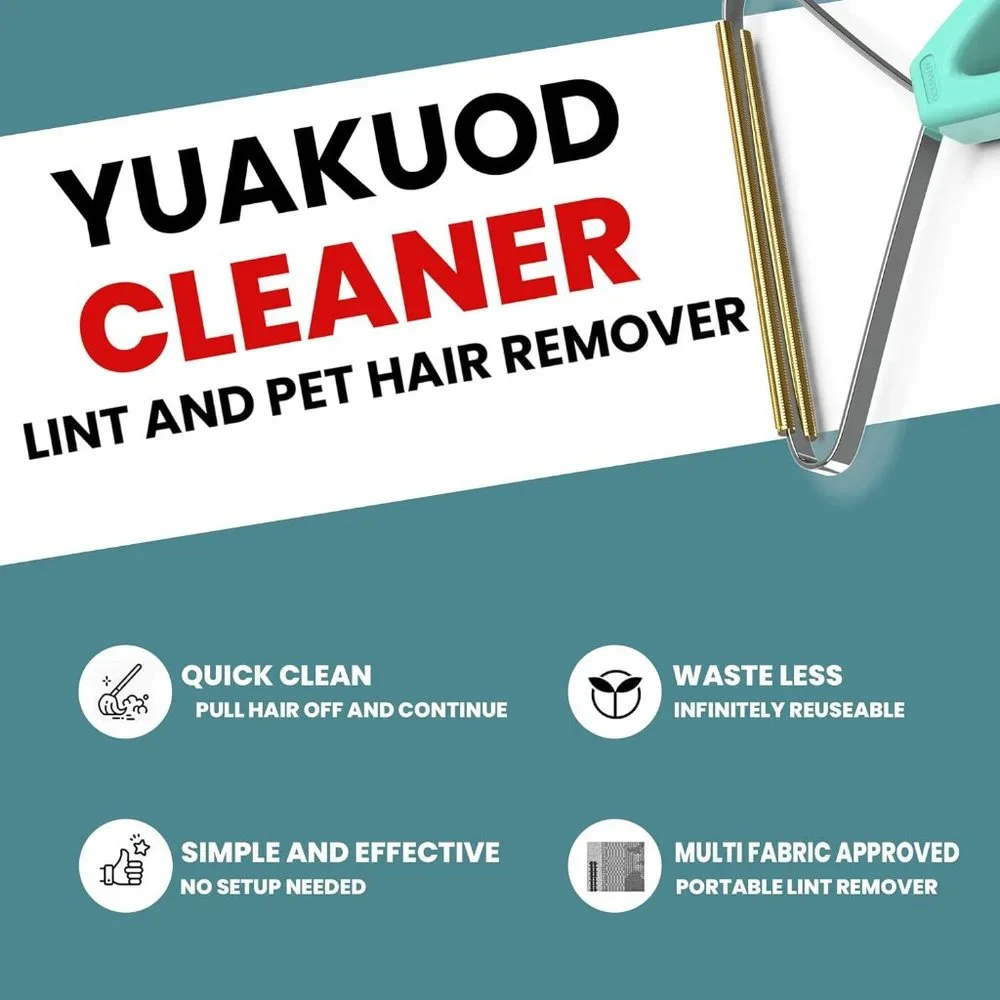 YUAKUOD Pet Hair Remover, Special Multi Fabric Edge and Carpet‎ Scraper